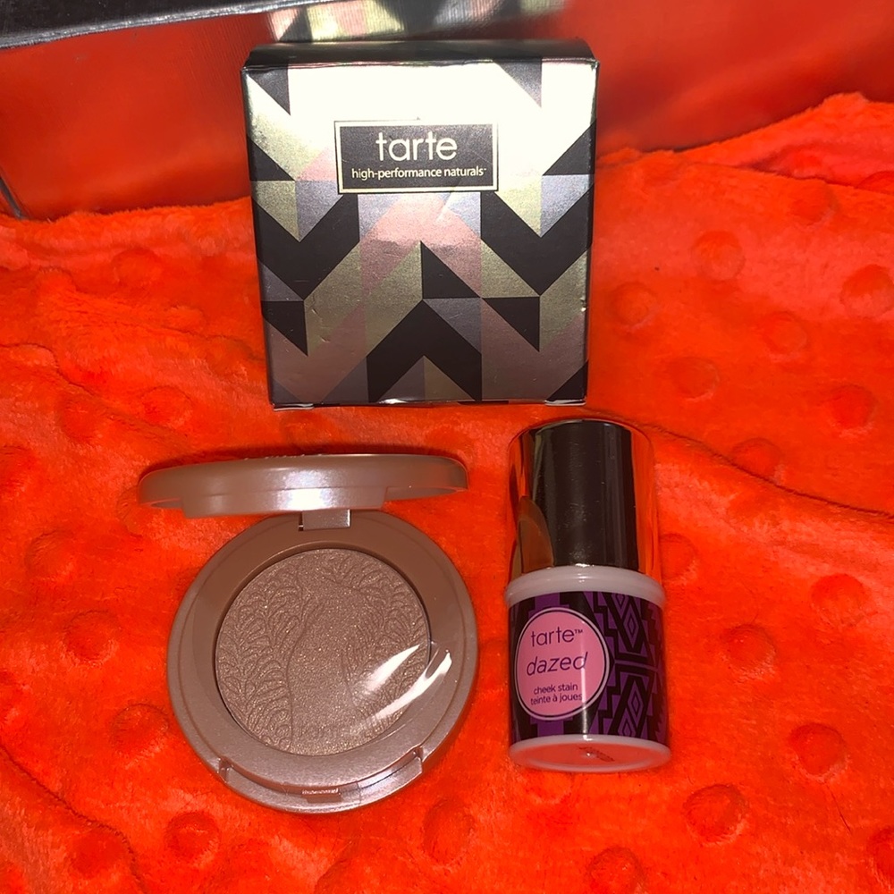 Brand new tarte easy dazzling cheek stain and blush set